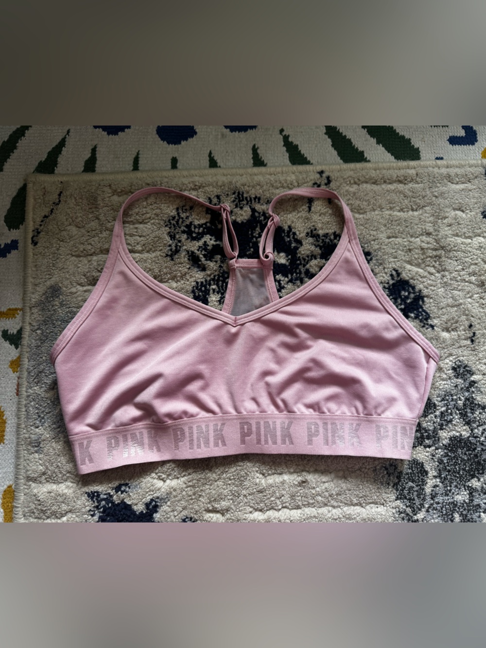 PINK Victoria's Secret Light Pink Adjustable Sports Bralette